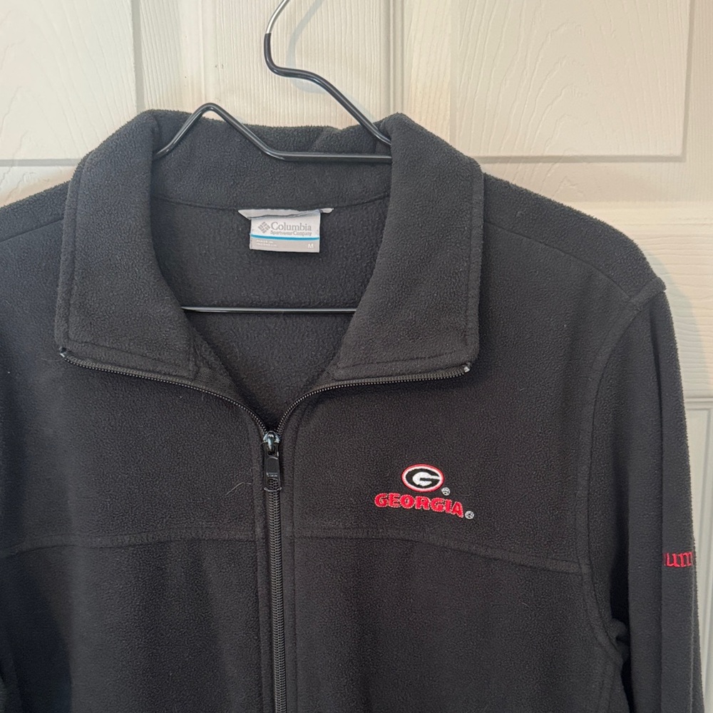 Columbia Black Fleece Jacket with Georgia Logo